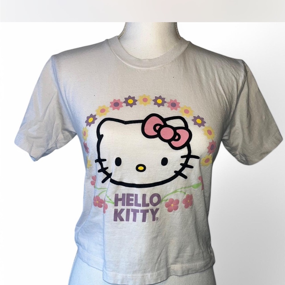 Hello Kitty White baby tee crop top